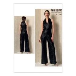 Vogue Pattern V1506 Sleeveless Wide Leg Jumpsuit -Jaycotts Shop V1506 front