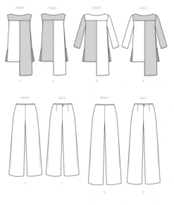 Vogue Pattern 1581 MISSES' TUNIC AND PANTS -Jaycotts Shop V1581