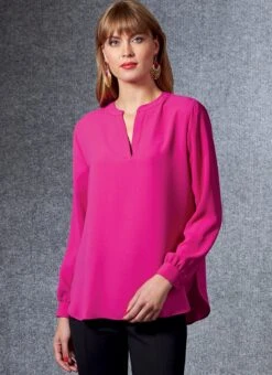 Vogue Sewing Pattern 1681 Anne Klein Misses' Top -Jaycotts Shop V1681 02