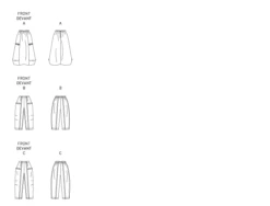 Vogue Sewing Pattern 1731 Deep-Pocket Skirt And Pants | Marcy Tilton 9 Vogue Sewing Pattern 1731 Deep-Pocket Skirt And Pants | Marcy Tilton -Jaycotts Shop V1731 line art