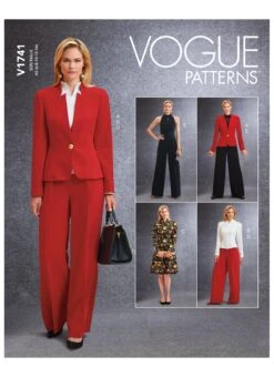 Vogue Sewing Pattern 1741 Jacket, Top, Dress, Pants And Jumpsuit -Jaycotts Shop V1741 envelope front