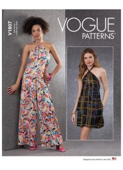 Vogue Sewing Pattern 1807 Misses' And Misses' Petite Jumpsuits -Jaycotts Shop V1807 envelope front