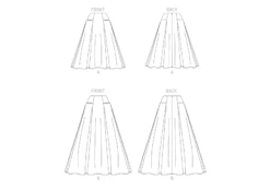 Vogue Sewing Pattern 1813 Misses' Skirts 11 Vogue Sewing Pattern 1813 Misses' Skirts -Jaycotts Shop V1813 line art