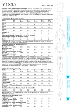 Vogue Sewing Pattern 1835 Misses' Pyjamas 13 Vogue Sewing Pattern 1835 Misses' Pyjamas -Jaycotts Shop V1835 envelope back