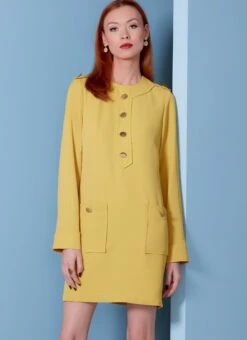 Vogue 1844 Petite Long-Sleeved Shift Dress Pattern -Jaycotts Shop V1844 product hires 01