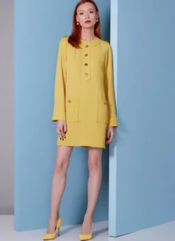 Vogue 1844 Petite Long-Sleeved Shift Dress Pattern -Jaycotts Shop V1844 product hires 03