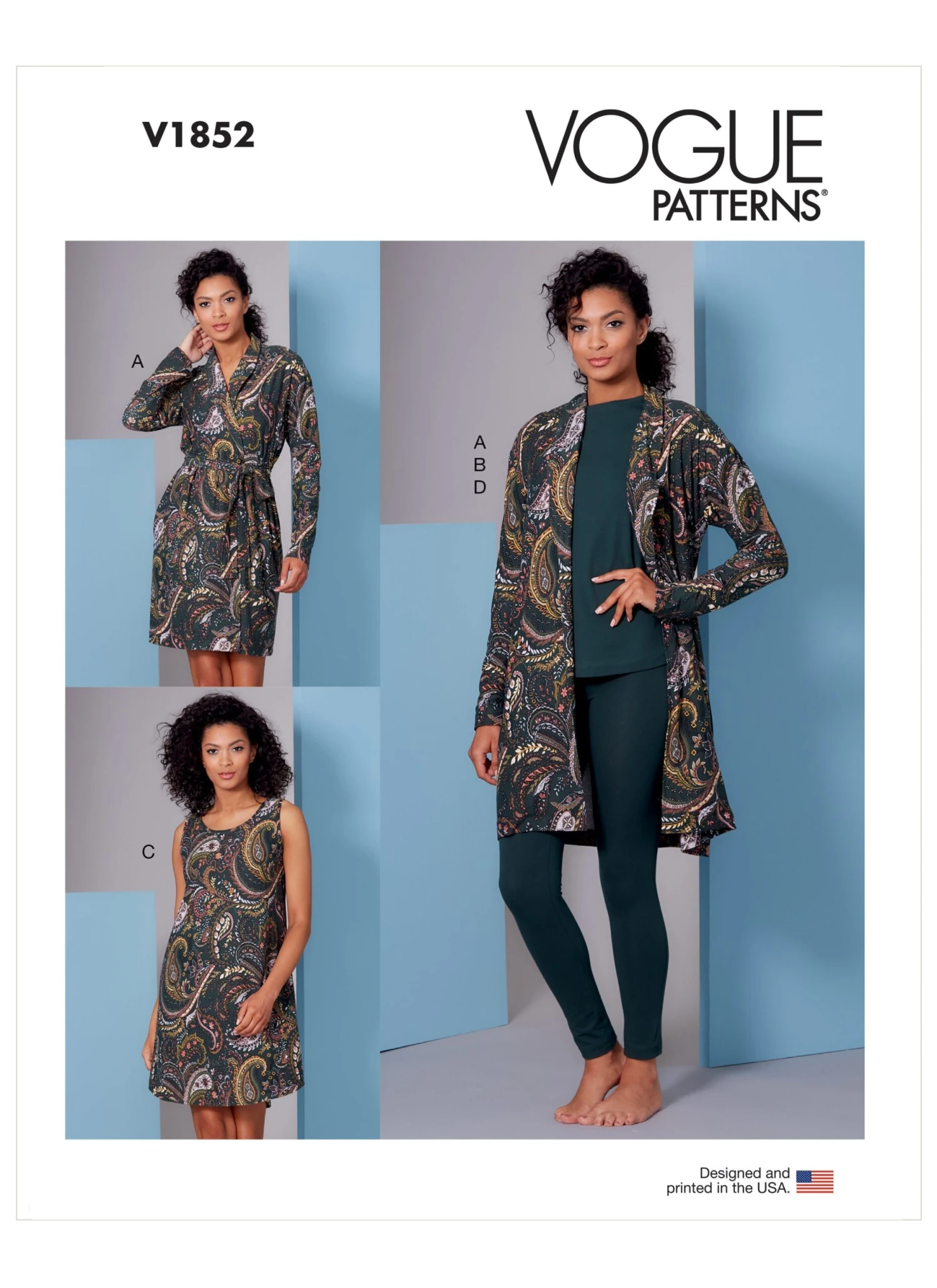 Vogue 1852 Petite Wrap Robe And Sleepwear Pattern 2 Vogue 1852 Petite Wrap Robe And Sleepwear Pattern - Image 2