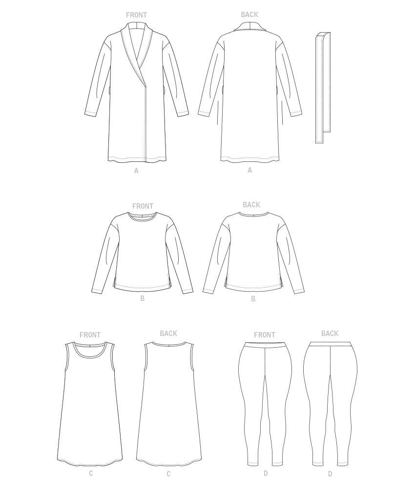 Vogue 1852 Petite Wrap Robe And Sleepwear Pattern 10 Vogue 1852 Petite Wrap Robe And Sleepwear Pattern - Image 10