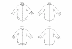 Vogue Sewing Pattern 1899 Misses' Shirts By Marcy Tilton -Jaycotts Shop V1899 line art