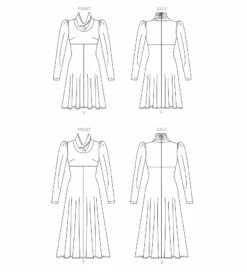 Vogue Sewing Pattern 1907 Misses' Dress 15 Vogue Sewing Pattern 1907 Misses' Dress -Jaycotts Shop V1907 line art