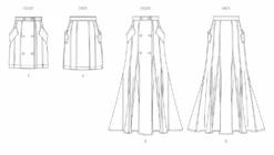 Vogue Sewing Pattern 2013 Misses' Skirt In Two Lengths -Jaycotts Shop V2013 line art