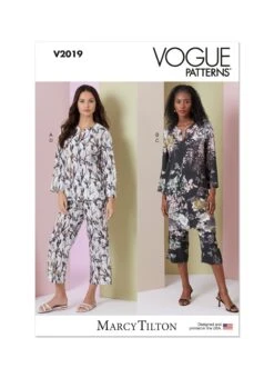 Vogue Sewing Pattern 2019 Misses' Lounge Sets By Marcy Tilton -Jaycotts Shop V2019 envelope front