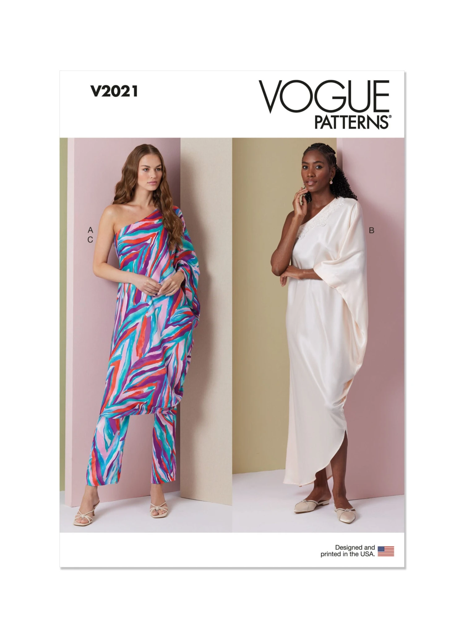 Vogue Sewing Pattern 2021 Misses' One Shoulder Dress And Pants 3 Vogue Sewing Pattern 2021 Misses' One Shoulder Dress And Pants - Image 3