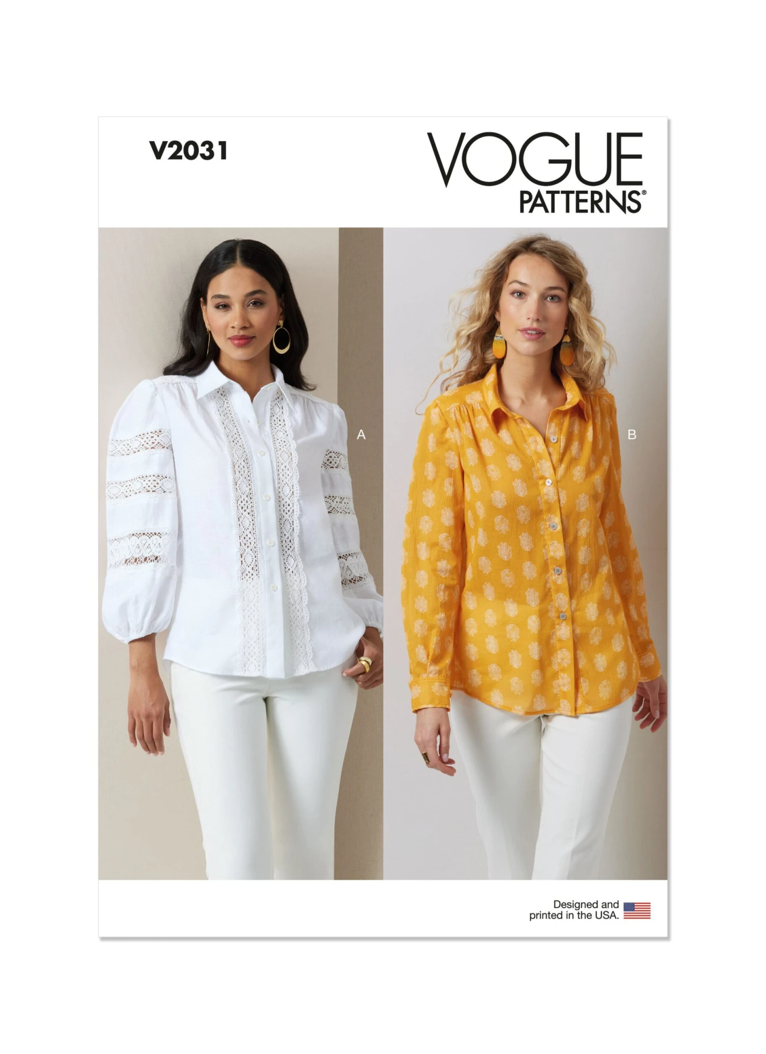 Vogue Sewing Pattern 2031 Blouses 2 Vogue Sewing Pattern 2031 Blouses - Image 2