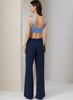 Vogue Sewing Pattern 2037 Shirt, Crop Top And Pants -Jaycotts Shop V2037 08