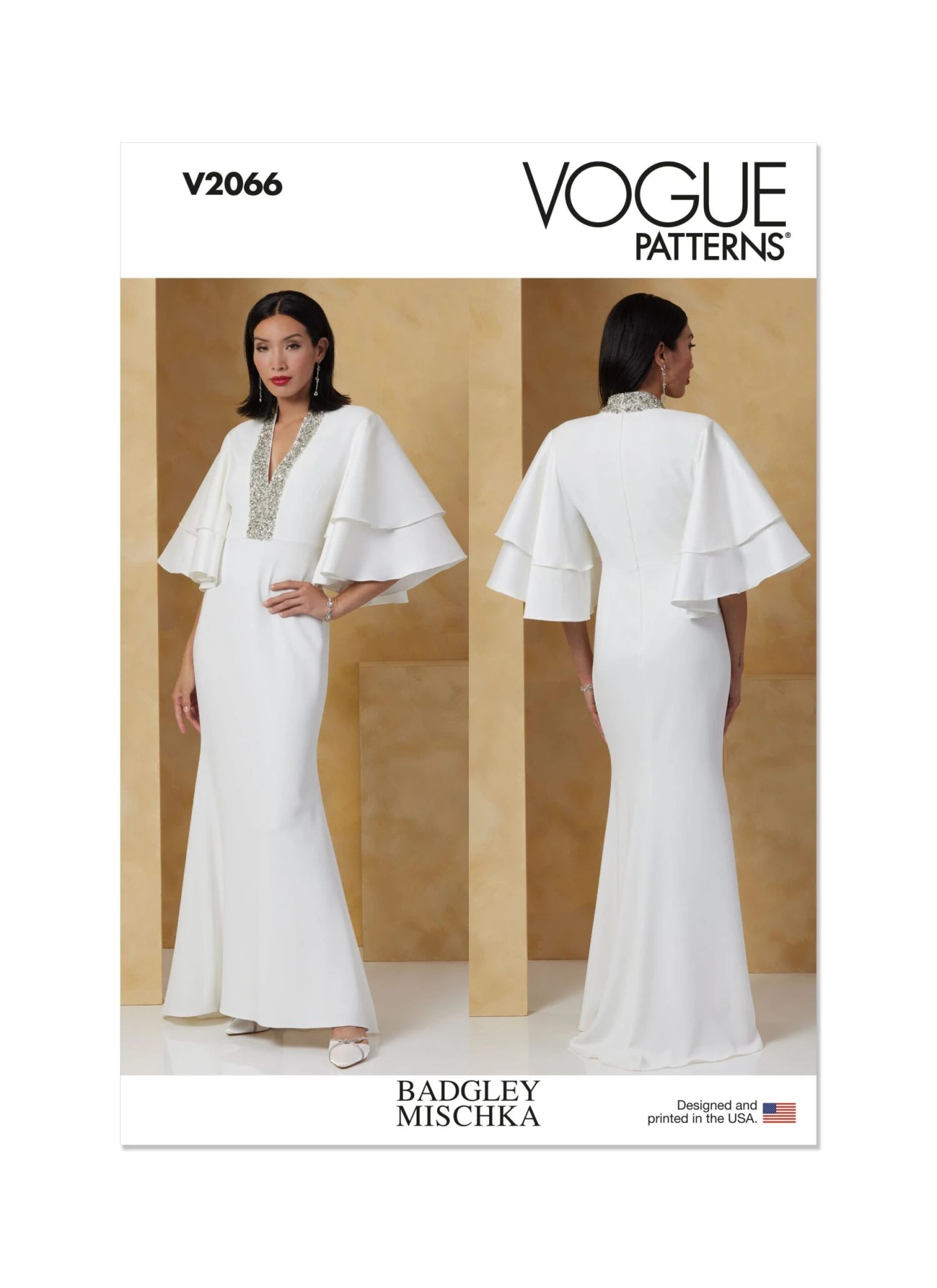 Vogue Sewing Pattern 2066 Misses' Dress By Badgley Mischka 2 Vogue Sewing Pattern 2066 Misses' Dress By Badgley Mischka - Image 2