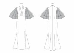 Vogue Sewing Pattern 2066 Misses' Dress By Badgley Mischka 9 Vogue Sewing Pattern 2066 Misses' Dress By Badgley Mischka -Jaycotts Shop V2066 line art