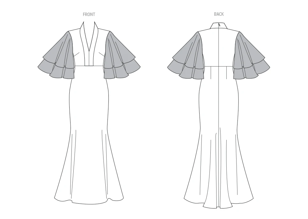 Vogue Sewing Pattern 2066 Misses' Dress By Badgley Mischka 5 Vogue Sewing Pattern 2066 Misses' Dress By Badgley Mischka - Image 5