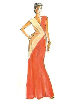 Vogue Sewing Pattern 2100 1980's Knit Dress By Diane Von Furstenberg -Jaycotts Shop V2100 02