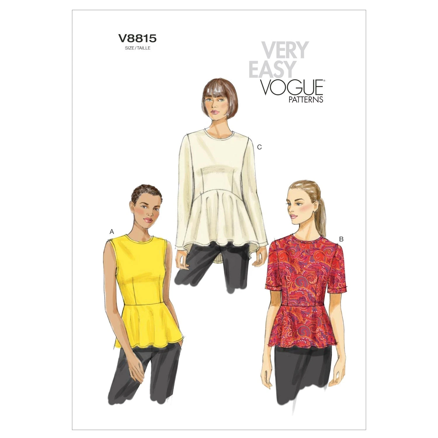 Vogue Pattern 8815 Misses' Top | Very Easy 2 Vogue Pattern 8815 Misses' Top | Very Easy - Image 2
