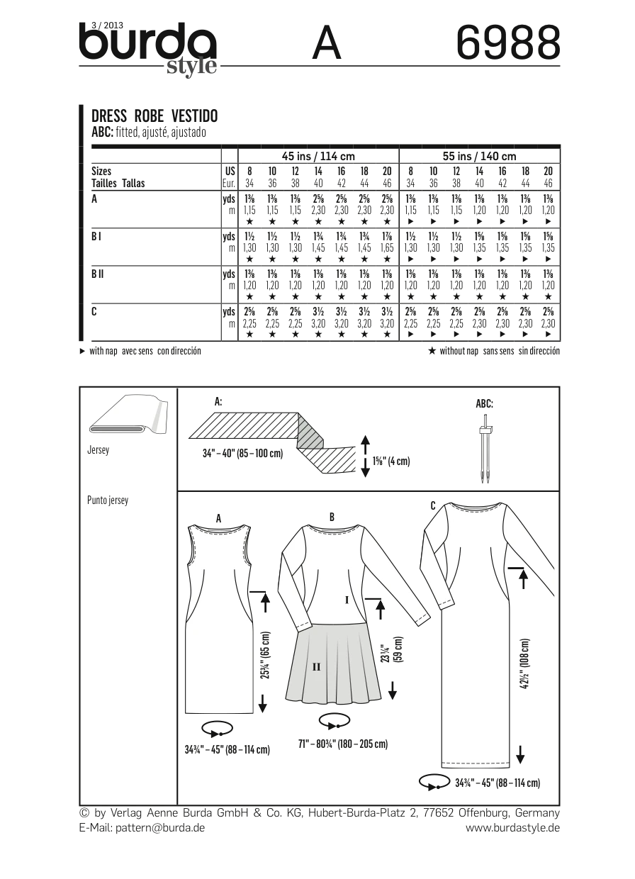 Burda 6988 Dress Sewing Pattern 6 Burda 6988 Dress Sewing Pattern - Image 6