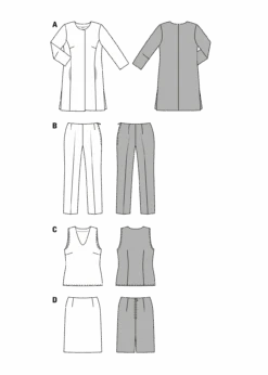 Burda 7075 Womens' Coordinates Pattern -Jaycotts Shop bd 7075 M