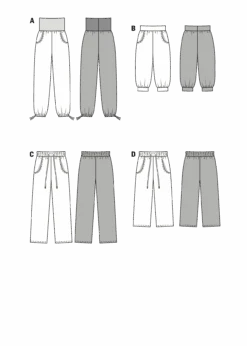 Burda 7230 Unisex Trousers Pattern -Jaycotts Shop bd 7230 M