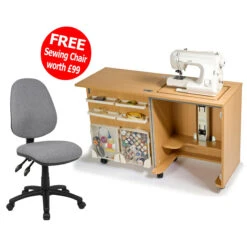 Horn Cub Plus Sewing Machine Cabinet - Free Chair!