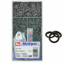 Value Pack Of 500 Prym Metal Eyelets, Black 5mm Size