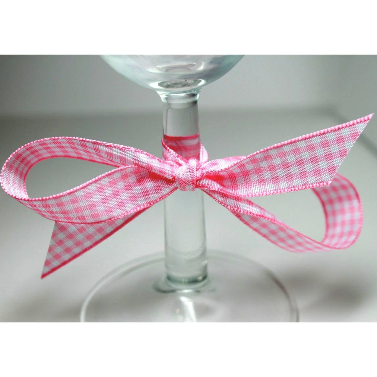 Berisfords Gingham Ribbon Rose Pink 2 Berisfords Gingham Ribbon Rose Pink - Image 2