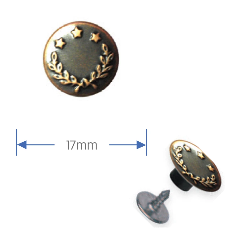 Prym Antique Copper Jeans Buttons 17mm 3 Prym Antique Copper Jeans Buttons 17mm - Image 3