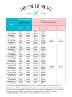 Tilly And The Buttons Luella Skirt Pattern -Jaycotts Shop luella skirt sewing pattern tilly and the buttons size chart