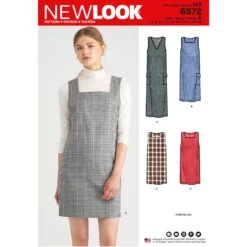 New Look NL6572 Jumper Dress Sewing Pattern -Jaycotts Shop new look jumper dress pattern 6572 envelope front