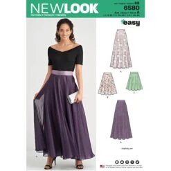 New Look NL6580 Circle Skirt Evening Wear Pattern -Jaycotts Shop newlook circle skirt pattern 6580 envelope front