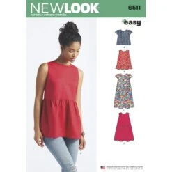 New Look NL6511 Tops With Length And Sleeve Variations -Jaycotts Shop newlook crop top pattern 6511 envelope front 868d1693 3ad3 4617 9a92 de9bfb7480d0
