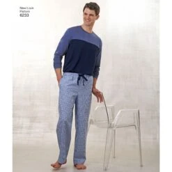 New Look NL6233 Unisex Sleepwear Pattern -Jaycotts Shop newlook unisex scrubs pattern 6233 AV2