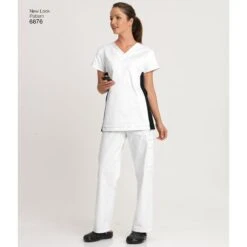 New Look NL6876 Misses' And Mens' Scrubs Sewing Pattern -Jaycotts Shop newlook unisex scrubs pattern 6876 AV1