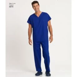 New Look NL6876 Misses' And Mens' Scrubs Sewing Pattern -Jaycotts Shop newlook unisex scrubs pattern 6876 AV2
