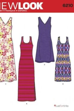 New Look NL6210 Misses' Knit Dress In Two Lengths