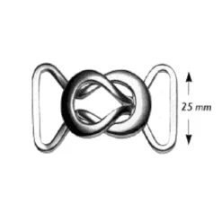 Prym Bikini Clasp | Metal Silver Colour 25mm -Jaycotts Shop prym416