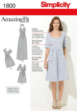 Simplicity Pattern 1800 Misses' And Plus Size Dresses
