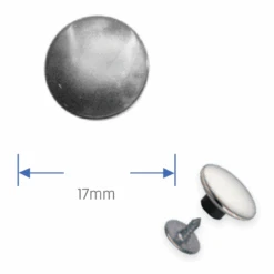 Prym Plain Silver Jeans Buttons 17mm -Jaycotts Shop silver