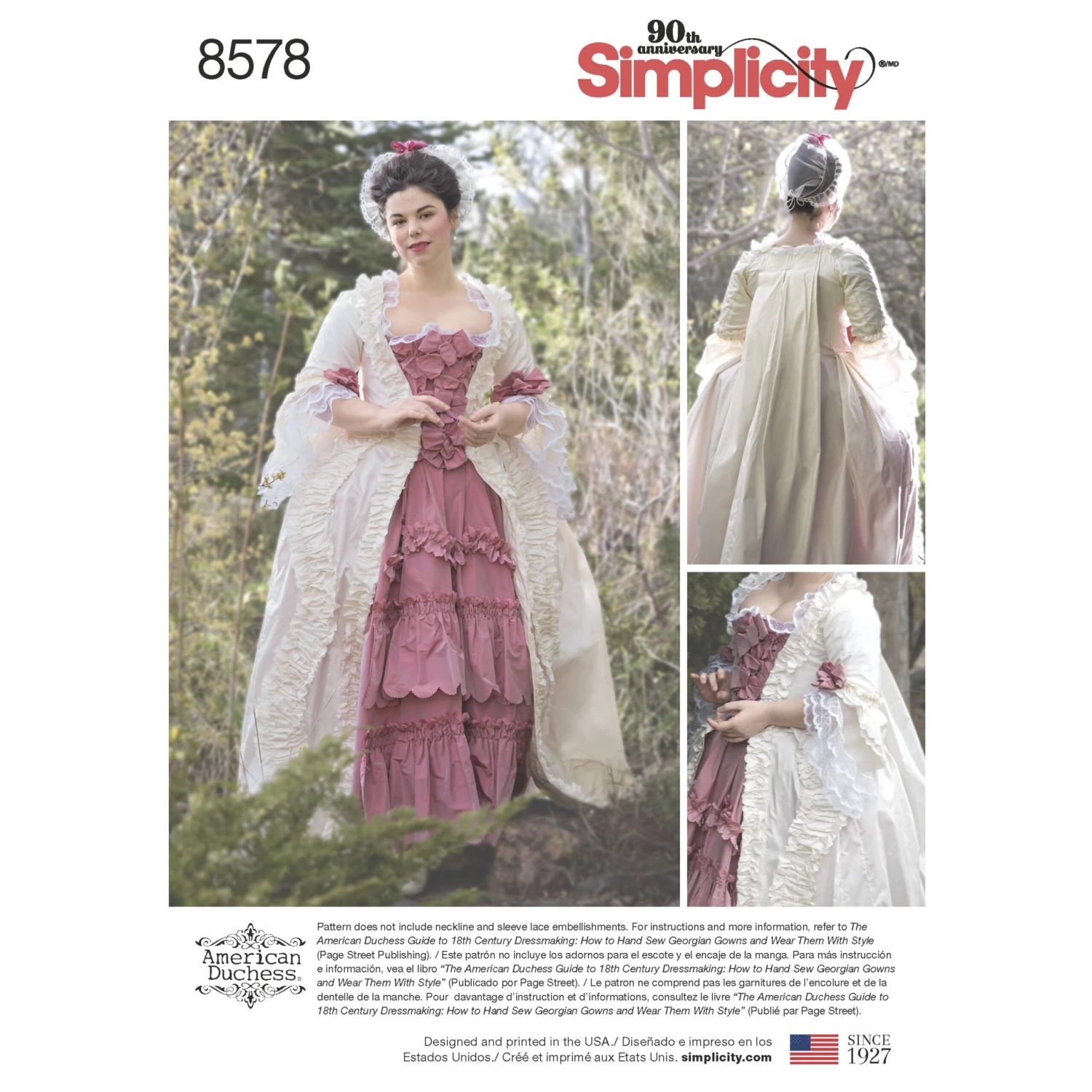 Simplicity Pattern 8578 18th Century Costume Gown 3 Simplicity Pattern 8578 18th Century Costume Gown - Image 3