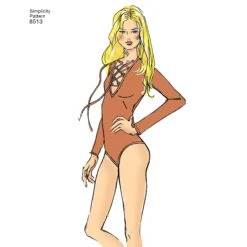 Simplicity Pattern 8513 Misses Knit Bodysuits 11 Simplicity Pattern 8513 Misses Knit Bodysuits -Jaycotts Shop simplicity bodysuit pattern 8513 AV3