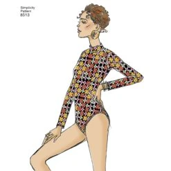 Simplicity Pattern 8513 Misses Knit Bodysuits 13 Simplicity Pattern 8513 Misses Knit Bodysuits -Jaycotts Shop simplicity bodysuit pattern 8513 AV5