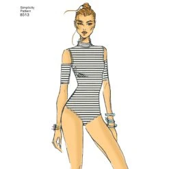 Simplicity Pattern 8513 Misses Knit Bodysuits 14 Simplicity Pattern 8513 Misses Knit Bodysuits -Jaycotts Shop simplicity bodysuit pattern 8513 AV6