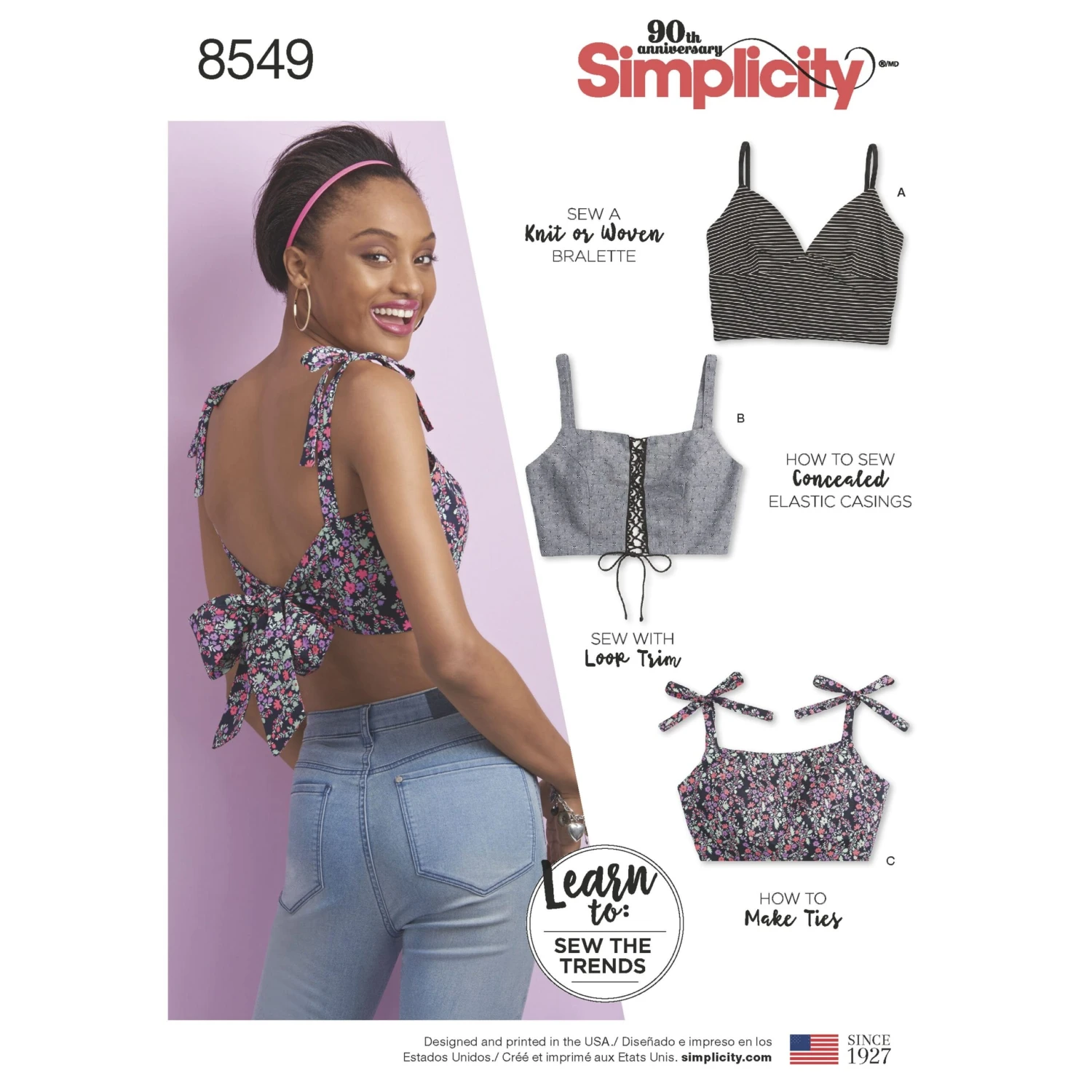 Simplicity Pattern 8549 Knit Or Woven Bra Tops 2 Simplicity Pattern 8549 Knit Or Woven Bra Tops - Image 2