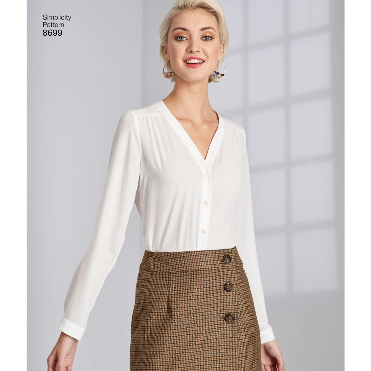 Simplicity Pattern 8699 Buttoned Wrap Front Skirts 3 Simplicity Pattern 8699 Buttoned Wrap Front Skirts - Image 3