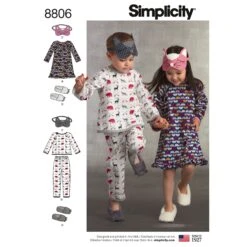 Simplicity Pattern 8806 Boys And Girls Loungewear 10 Simplicity Pattern 8806 Boys And Girls Loungewear -Jaycotts Shop simplicity child face mask cozywear pattern 8806 envelope front