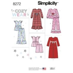 Simplicity Pattern 8272 Child's And Girls' Sleepwear 14 Simplicity Pattern 8272 Child's And Girls' Sleepwear -Jaycotts Shop simplicity children pattern 8272 envelope front